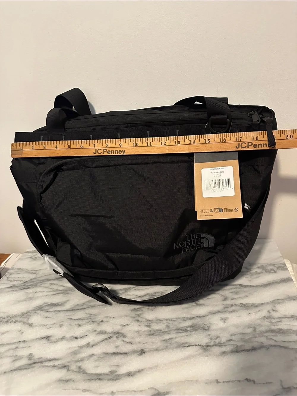 The North Face Black unisex Tote-Style Crossbody Bag logo New NWT